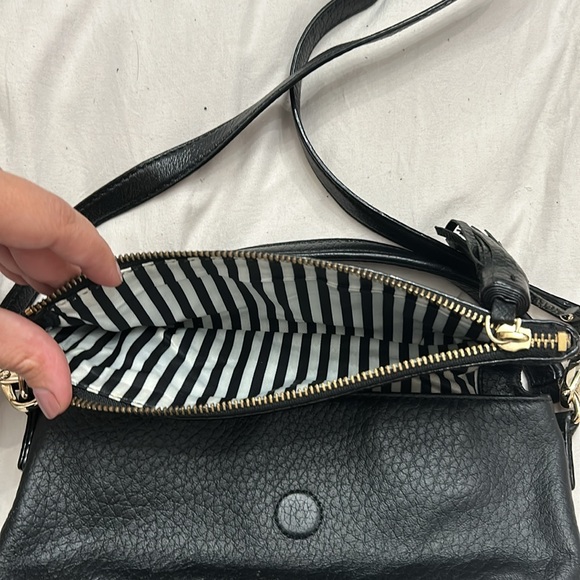 kate spade black leather shoulder bag vintage - Picture 4 of 5